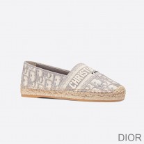 Christian Dior Bag Outlet For Sale Christian Dior Granville Espadrilles Women Oblique Motif Canvas Grey - Dior Bag Outlet Official