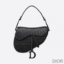 Christian Dior Bag Outlet For Sale Christian Dior Saddle Bag Ultramatte Oblique Embossed Calfskin Black - Dior Bag Outlet Official