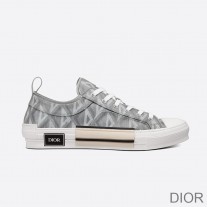 Dior B23 Sneakers Unisex CD Diamond Motif Canvas Grey