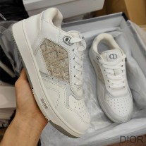 Dior B27 Sneakers Unisex World Tour Onlique Galaxy Calfskin and Suede White - Dior Bag Outlet Official