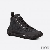 Dior B28 High-Top Sneakers Unisex Oblique Motif Canvas and Rubber Black - Dior Bag Outlet Official