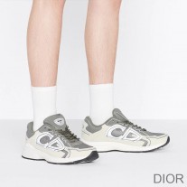 Dior B30 Sneakers Unisex Mesh and Technical Fabric Olive - Dior Bag Outlet Official