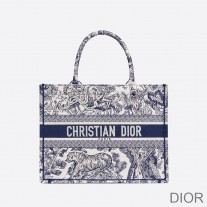 Dior Book Tote Toile De Jouy Motif Canvas Blue - Dior Bag Outlet Official