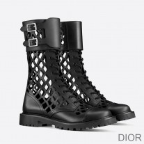 Dior D-Trap Ankle Boots Women Matte Calfskin Black - Dior Bag Outlet Official
