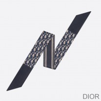 Dior Mitzah Twill Oblique Silk Navy Blue - Dior Bag Outlet Official