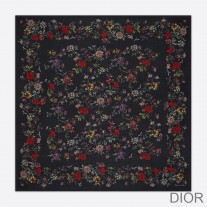 Dior Shawl Jardin Botanique Silk, Wool and Cashmere Black - Dior Bag Outlet Official