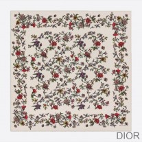 Dior Shawl Jardin Botanique Silk, Wool and Cashmere White - Dior Bag Outlet Official