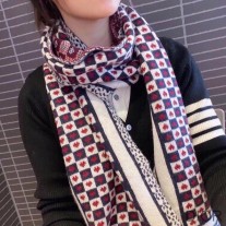 Dior Stole Dioramour D-Chess Hearts Wool Black - Dior Bag Outlet Official