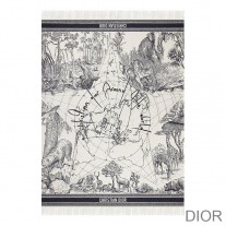 Dior Throw Around The World Wool Blue - Dior Bag Outlet Official