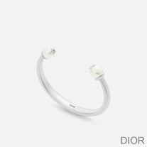Dior Tribales Bangle Metal and Pearls Silver - Dior Bag Outlet Official