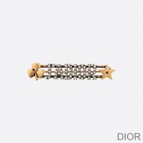 J'Adior Brooch with Shamrock Star Crystals Gold - Dior Bag Outlet Official