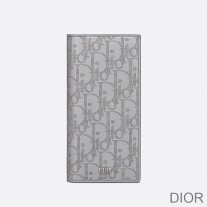 Large Dior Vertical Wallet Oblique Galaxy Leather Grey - Dior Bag Outlet Official