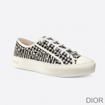 Walk'n'Dior Sneakers Women Houndstooth Motif Canvas Black - Dior Bag Outlet Official