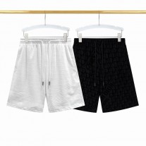 Christian Dior Men Shorts Summer Drawstring Beach Shorts Dior Embossed