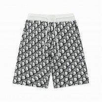 Christian Dior Men Shorts Swimming Trunks Black White Dior Oblique