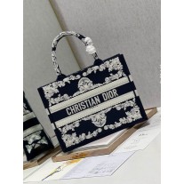 Dior Book Tote Blue and White Cornely-Effect Embroidery