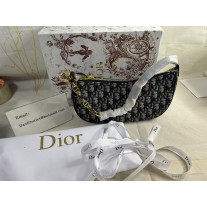Dior CD Lounge Bag Oblique Motif Canvas Blue - Dior Bag Outlet Official