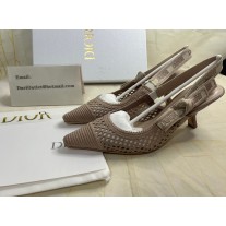 Christian Dior J'Adior Slingback Pumps 65mm Cotton Nude