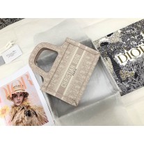 Dior Mini Dior Book Tote Toile de Jouy Embroidery Powder Pink