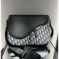 Dior Saddle Messenger Bag Dior Oblique Black