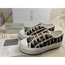 Walk'N'Dior Platform Sneakers Women Oblique Motif Canvas Blue - Dior Bag Outlet Official