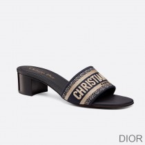 Christian Dior Bag Outlet For Sale Christian Dior Dway Heeled Slides Women Canvas Blue - Dior Bag Outlet Official