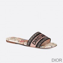 Christian Dior Bag Outlet For Sale Christian Dior Dway Slides Women Jardin d'Hiver Motif Canvas White - Dior Bag Outlet Official