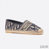 Christian Dior Bag Outlet For Sale Christian Dior Granville Espadrilles Women Oblique Motif Canvas Blue - Dior Bag Outlet Official