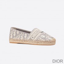 Christian Dior Bag Outlet For Sale Christian Dior Granville Espadrilles Women Oblique Motif Canvas Grey - Dior Bag Outlet Official