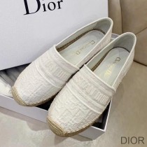 Christian Dior Bag Outlet For Sale Christian Dior Granville Espadrilles Women Oblique Motif Canvas White - Dior Bag Outlet Official