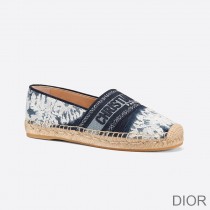 Christian Dior Bag Outlet For Sale Christian Dior Granville Espadrilles Women Tie & Dye Motif Canvas Blue - Dior Bag Outlet Official