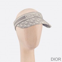 Christian Dior Visor D-Oblique Cotton Grey