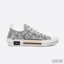 Dior B23 Sneakers Unisex CD Diamond Motif Canvas Grey