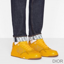 Dior B27 Sneakers Unisex World Tour Onlique Galaxy Calfskin and Suede Yellow - Dior Bag Outlet Official