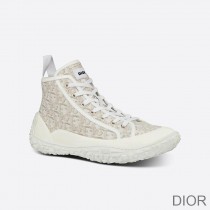 Dior B28 High-Top Sneakers Unisex Oblique Motif Canvas and Rubber Beige - Dior Bag Outlet Official