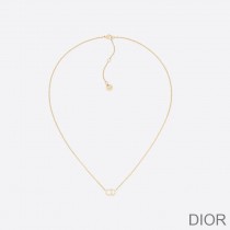 Dior Clair D Lune Necklace Metal White Crystals Gold - Dior Bag Outlet Official