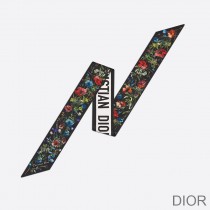 Dior Mitzah Twill D-Millefiori Silk Black - Dior Bag Outlet Official