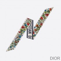 Dior Mitzah Twill D-Millefiori Silk White - Dior Bag Outlet Official