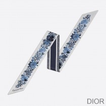 Dior Mitzah Twill Jardin d'Hiver Silk Blue - Dior Bag Outlet Official