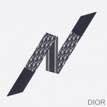 Dior Mitzah Twill Oblique Silk Navy Blue - Dior Bag Outlet Official