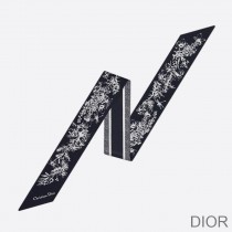 Dior Mitzah Twill Toile de Jouy Flowers Silk Black - Dior Bag Outlet Official