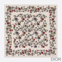 Dior Shawl Jardin Botanique Silk, Wool and Cashmere White - Dior Bag Outlet Official