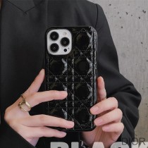 Dior iPhone Case Cannage Patent Leather Black - Dior Bag Outlet Official
