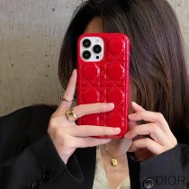 Dior iPhone Case Cannage Patent Leather Red - Dior Bag Outlet Official