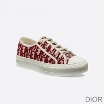Walk'n'Dior Sneakers Women Oblique Motif Canvas Burgundy - Dior Bag Outlet Official