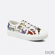 Walk'n'Dior Sneakers Women Pixel Zodiac Motif Canvas White - Dior Bag Outlet Official