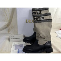 Christian Dior Bag Outlet For Sale Christian Dior D-Major Boots Women Calfskin and Technical Fabric Beige - Dior Bag Outlet Official