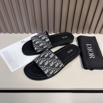 Christian Dior Dway Slides Women Oblique Motif Canvas Blue