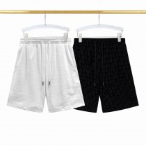 Christian Dior Men Shorts Summer Drawstring Beach Shorts Dior Embossed