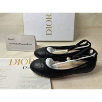 Dior Ballet Flat Quilted Cannage Calfskin Black